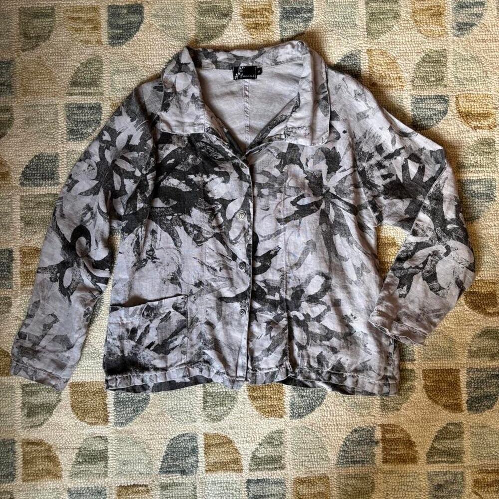 Vintage Linen Shirt Artware Laggenlook Blouse from Fenini Summer Button-Down